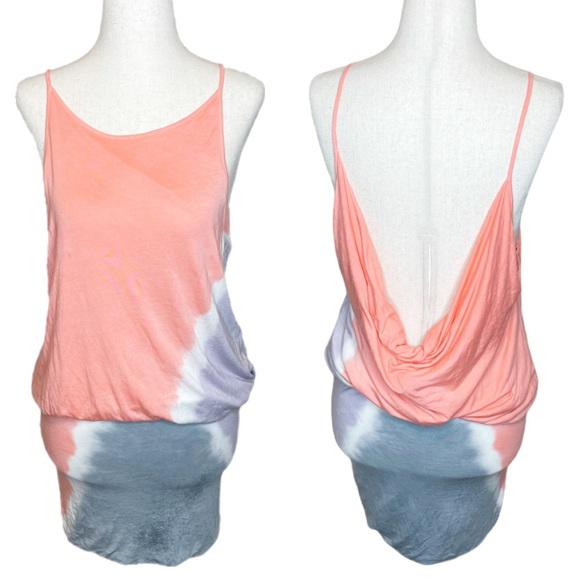 Young Fabulous & Broke Tie Dye Draped Back Dress